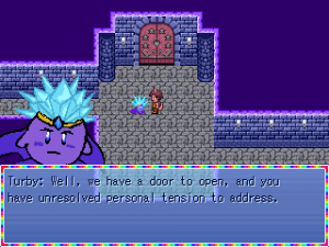 Screenshot from Kales Adventure by lavendersiren - Talking with party