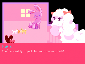 Puddle dialogue in Pom Gets Wifi "You are really loyal to your owner, huh?"