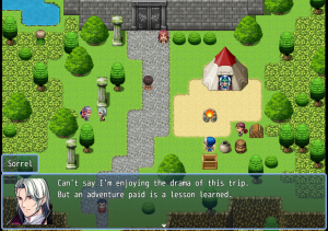Screenshot from Wakenights by Craze - Talking with party