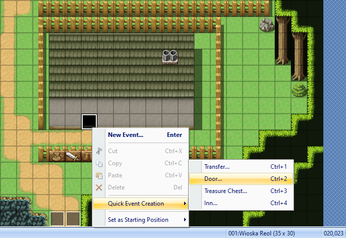 Opcja Quick Event > Door w RPG Makerze VX Ace